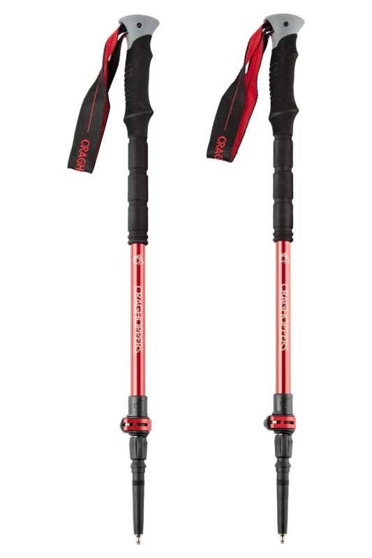 Image of Craghoppers Craghoppers Venture Antishock Walking Poles in Red Red One Size Unisex 5054904598052