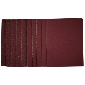 Image of Draper - 54716 1/4 Sanding Sheets, 115 x 150mm, 40 Grit (10 Pack)