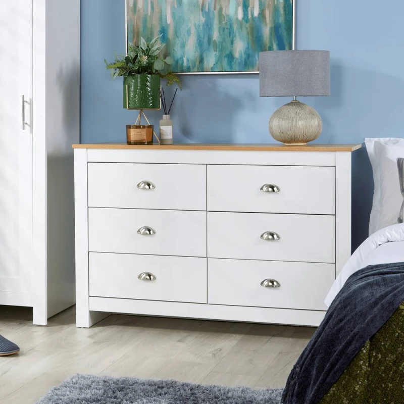 Image of Home Source Camden 6 Drawer Chest White