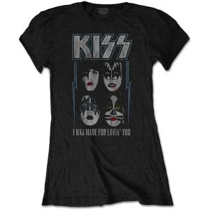 Image of KISS - Made For Lovin' You Womens Large T-Shirt - Black