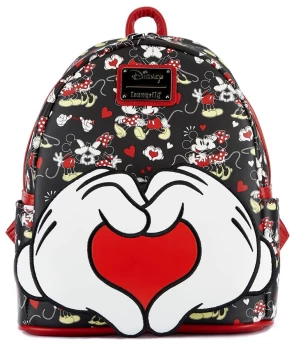 Image of Mickey Mouse Loungefly - Mickey and Minnie Heart Hands Rucksack Mini backpacks multicolour