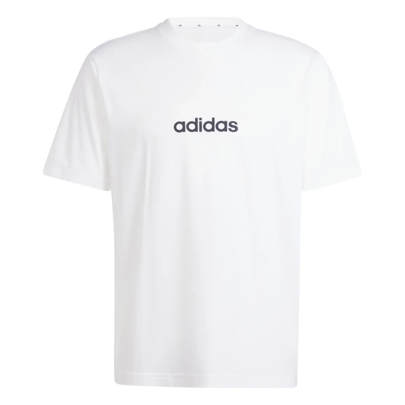 Image of Adidas Simple jersey T-Shirt adidas Essentials Linear Blanc Male M