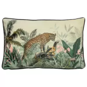 Image of Manyara Leopard Rectangular Cushion Multicolour