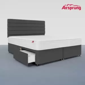 Image of Airsprung Super King Size Comfort Mattress With 2 Drawer Charcoal Divan