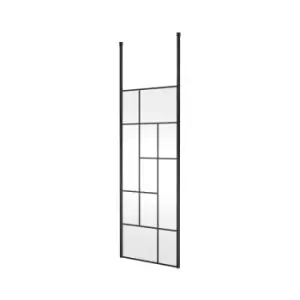 Image of Hudson Reed Abstract Frame Wetroom Screen with Ceiling Posts 800mm Wide - 8mm Glass
