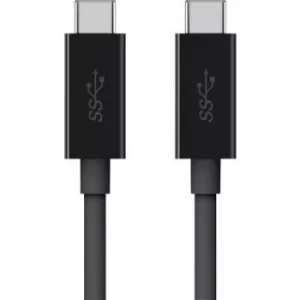 Image of Belkin F2CU049bt2M BLK 2m USB C to USB C Monitor Cable Black Computer Accessory