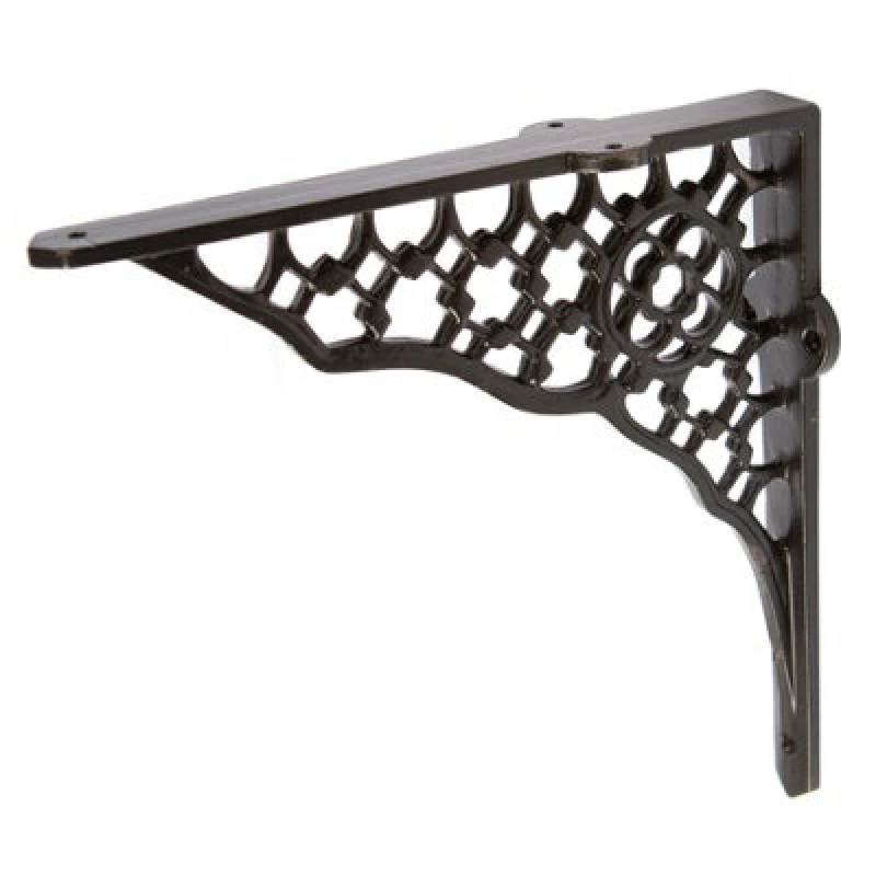 Image of Hammer and Tongs Hammer & Tongs Honeycomb Iron Shelf Bracket - D205mm - Black