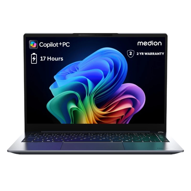 Image of MEDION SPRCHRGD 14 S1 Elite 14" Laptop, Copilot PC - Snapdragon X Elite, 512GB SSD, Grey, Silver/Grey 4061275230802