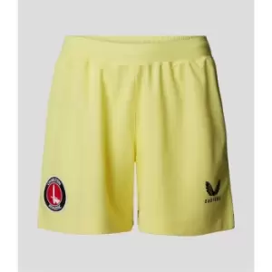 Image of Castore Charlton Athletic Home Goal Keeper Shorts Womens - Yellow