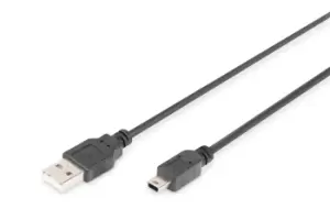 Image of Digitus USB 2.0 Connection Cable, Type A to Mini B