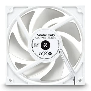 Image of EK Water Blocks EK-Vardar EVO 120ER White BB (500-2200rpm) Fan - 120mm