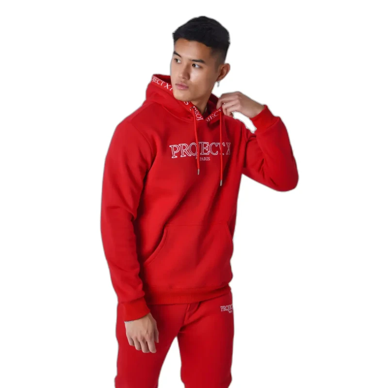 Image of Project X Paris Hooded sweatshirt with Contour embroidery Project X Paris Rouge Male S
