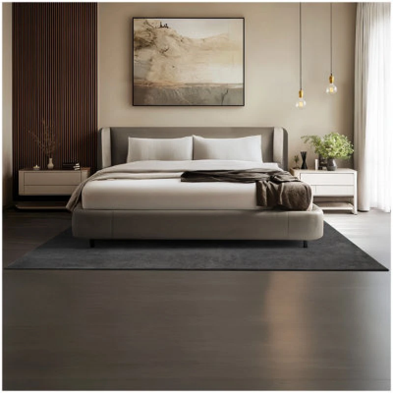 Image of Tectake Rug Zonelle - Short Pile And Ultra-Soft, Rectangular Or Round 160 X 230 Cm - Anthracite