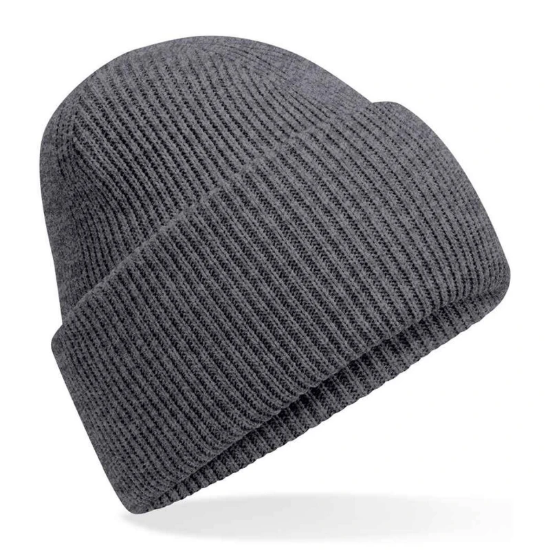 Image of Beechfield Beechfield Men Classic Deep Cuffed Beanie in Dark Grey Dark Grey One Size Male 5063527292216