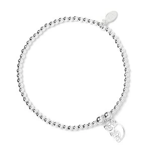 Image of Owl Charm with Sterling Silver Ball Bead Bracelet