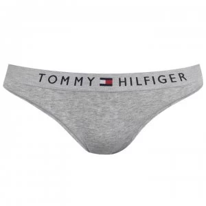 Image of Tommy Bodywear Logo Waistband Stretch Briefs - GreyHeather 004