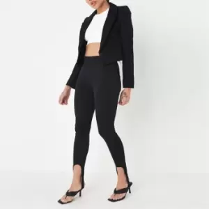 Image of Missguided Petite Stirrup Leggings - Black