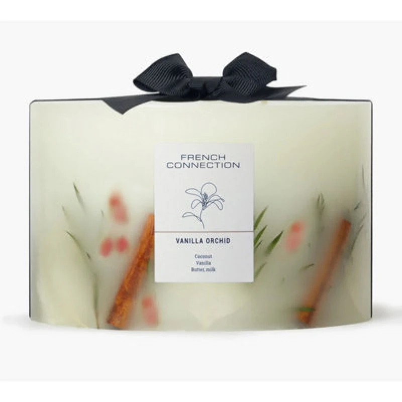 Image of French Connection French Connection Botanical Infused Vanilla Orchid Candle Luxury Gift in White Size: X-Large White XL Unisex 5056791600955