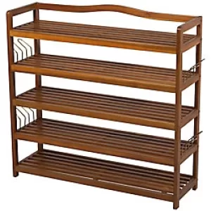 Image of HOMCOM Shoe Rack 833-438 Acacia Wood Brown 260 mm x 840 mm x 820 mm