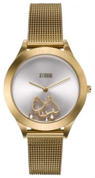 Image of STORM Cassie Gold Gold Mesh Bracelet Silver Dial 47471/ Watch