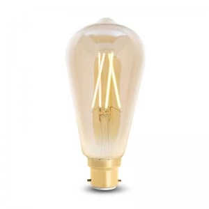 Image of 4Lite WiZ Connected SMART LED WiFi Filament Bulb ST64 Clear Amber - 4L1-8010