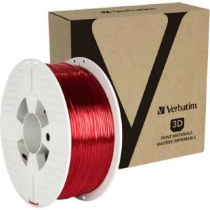 Image of Verbatim 55054 Filament PETG 1.75mm 1kg Red (transparent)