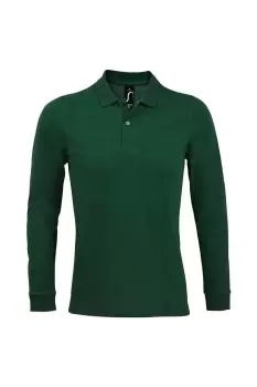Image of Perfect Long Sleeve Piqu Polo Shirt