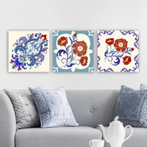 Image of P595761353 Multicolor Decorative Canvas Painting (3 Pieces)