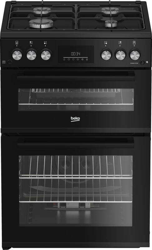 Image of Beko FDG6231CK 60cm Gas Cooker - Black - A Rated