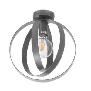 Image of Onli Yara Spherical Semi Flush Ceiling Light, Concrete