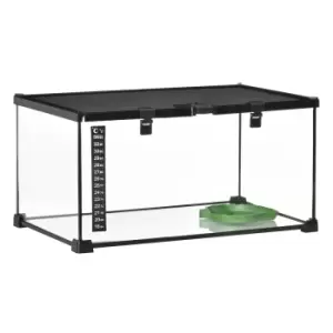 Image of Pawhut Glass Reptile Terrarium Habitats For Lizards/Frogs/Snake - 50 X 30 X 25cm