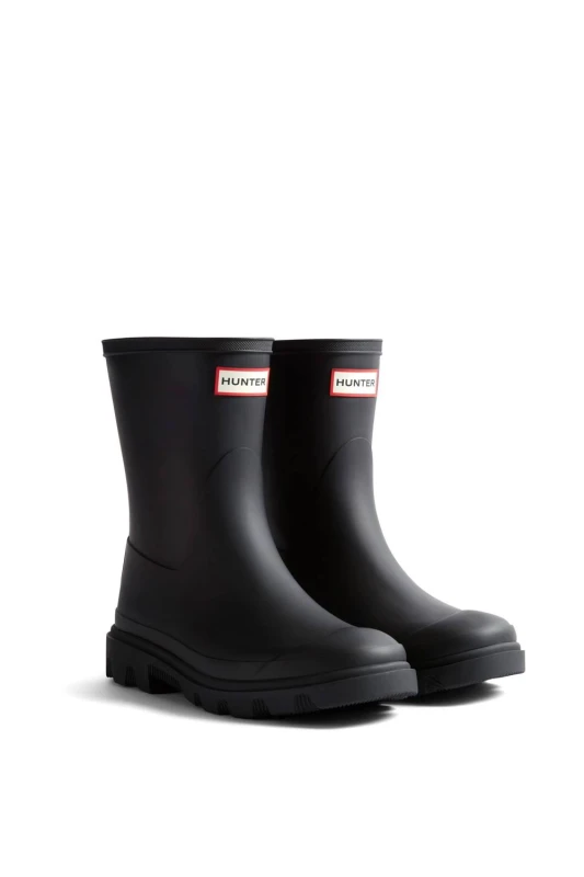 Image of Hunter Womens Downpour Short Boot in Black Size: 7 Black Female 7