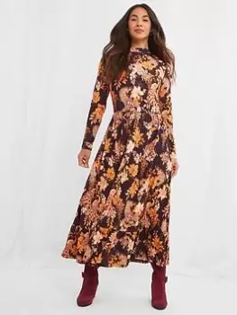 Image of Joe Browns Poetic Peacock Maxi Dress -purple, Purple, Size 6, Women