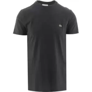 Image of Lacoste Lightning Chine Grey Crew Neck Pima Cotton Jersey T-Shirt