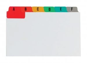 Image of Concord Guide Cards A-Z 127x76mm White with Multicol Tabs