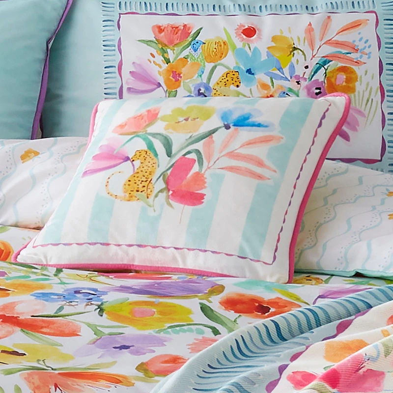 Image of Appletree 'Havana' Velvet Filled Cushion Multi unisex