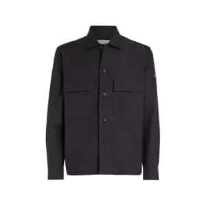 Image of Calvin Klein Cotton Nylon Overshirt - Black