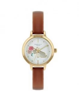 Image of Radley Dog Dial Tan Strap Watch