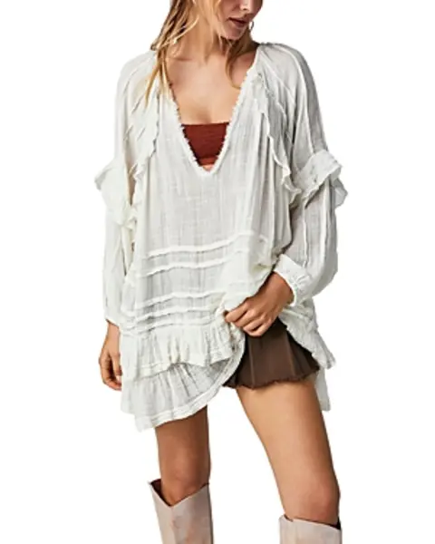 Image of Free People Tamasi V Neck Tunic Top