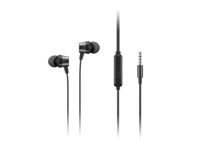 Image of Lenovo 4XD1J77352 headphones/headset Wired In-ear Office/Call center Black 4XD1J77352