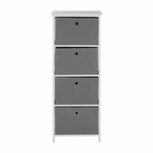 Image of Premier Housewares Lindo Cabinet with 4 Drawers, Grey