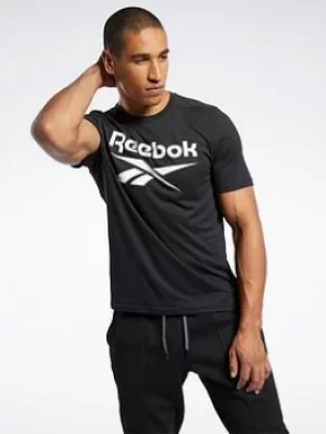 Image of Reebok Workout Ready Supremium Graphic Tee, Black, Size 2XL, Men
