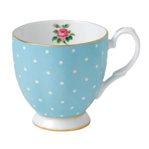 Image of Royal Albert Polka blue ftd vintage mug 0.3ltr 10.5floz Blue