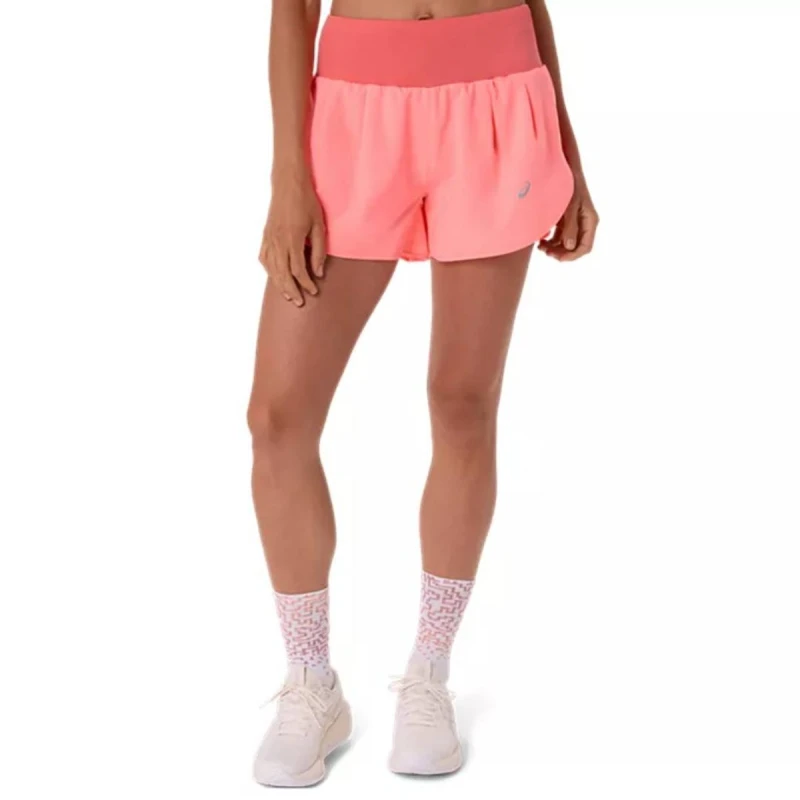 Image of Asics Road 3.5" Pink Womens Shorts, Size XS.