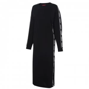 Image of Hugo Boss Nuery Tape Logo Dress Black Size L Women