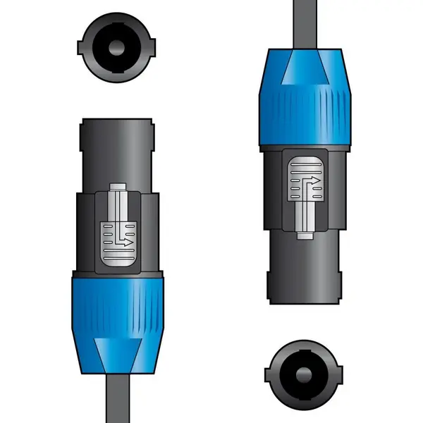 Image of Chord 12m Chord Speakon to Speakon Cable Passive Speaker Lead. 2 Core 1.5mm² SPK-SPK1200