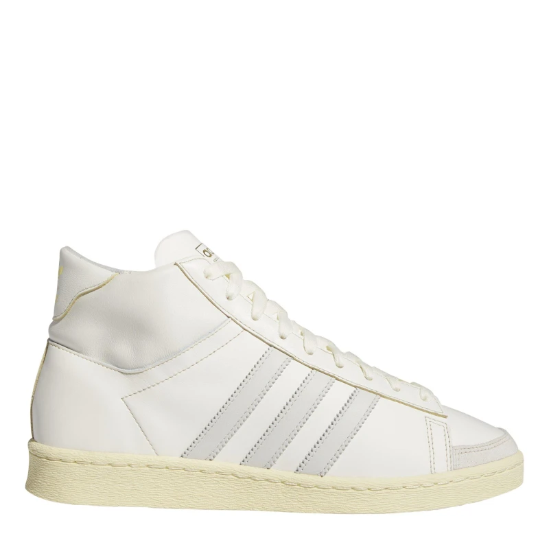Image of adidas Mens Jabbar Hi Basketball Trainers White male 14 (50)