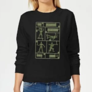 Image of Toy Story Plastic Platoon Womens Sweatshirt - Black