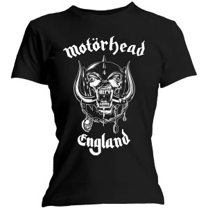 Image of Motorhead - England Ladies Medium T-Shirt - Black