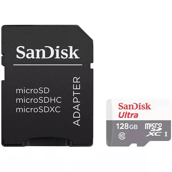 Image of SanDisk Ultra SDSQUNR-128G-GN6TA Class 10 UHS-I MicroSDXC Card 128GB - Red